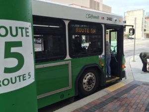 A Cedar Rapids Transit bus waits for riders at the city's Ground Transportation Center. A Corridor Metropolitan Planning Organization study could show where new transit dollars in 2016 would do the most good.