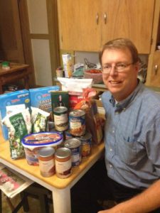 Iowa Sen. Rob Hogg posted this photo on Facebook, showing his grocery purchases as part of the "Live the Wage" challenge.